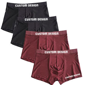 Boxers mi-hauts pour hommes de haute qualité, respirants, 100 % coton, sans couture, séchage rapide, sous-vêtements tricotés, impression de logo personnalisée directe - Product Image 5