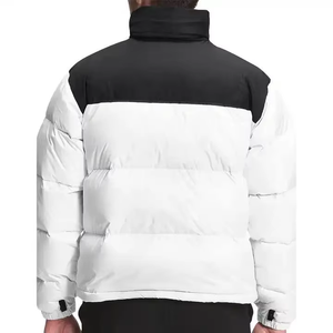 2025 Vintage Custom Face Formal Puffer <b>Jacket</b> <b>Men</b> Plus Size Zipper Stand Collar Hooded Canvas Waterproof Windproof Breathable - Product Image 2