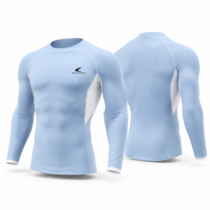 Chemise de compression à manches longues pour homme, vert, séchage rapide, spandex, polyester, impression du logo sur le devant - Product Image 5