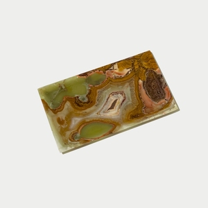 Plateau rectangulaire en onyx vert multi-vert, plateau de service décoratif en pierre naturelle, plateau en onyx de luxe fait main, fournisseur en gros - Product Image 1