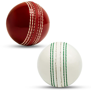 Pelota de Cricket de Cuero de Calidad Superior para Entrenamiento, Roja/Blanca, con Logotipo Personalizado, Cosida a Mano, Resistente - Product Image 5