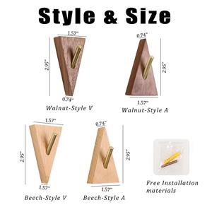 Crochets muraux en bois de qualité supérieure, organisateur mural élégant, parfait pour accrocher vestes, serviettes, sacs et accessoires essentiels, en provenance d'Inde. - Product Image 3