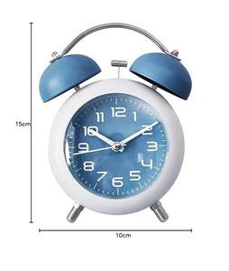 Réveil au design classique moderne et luxueux |   Horloge de table analogique silencieuse sans tic-tac, sonnerie forte, veilleuse, cadran lumineux, bureau - Product Image 2