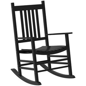 Sedie a dondolo in legno nero con braccioli per balconi e verande: la perfetta combinazione - Product Image 1