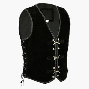 Chaleco de Motocicleta de Cuero Genuino, Diseño Exclusivo, Chaleco de Motocicleta de Piel de Vaca - Product Image 1