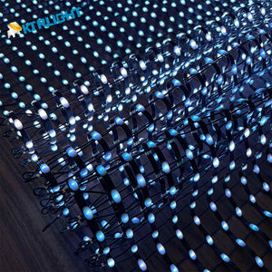 屋外用フレキシブルLEDメッシュスクリーン P20 IP68 透明メディアファサードカーテンディスプレイ WS2811 ビデオウォール 建築広告向け - Product Image 4