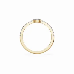 Anillo de Diamante Solitario Cultivado en Laboratorio, Redondo y Ovalado, en Oro Amarillo de 18K, 17 Piezas, Joyería de Lujo para Mujer con Certificación IGI - Product Image 4