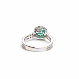 Anillo de Compromiso de Plata de Ley con Ónix Verde, Anillo de Piedras Preciosas de Lujo Hecho a Mano con Engaste de Puntas, Joyería Certificada para Fiestas - Product Image 5