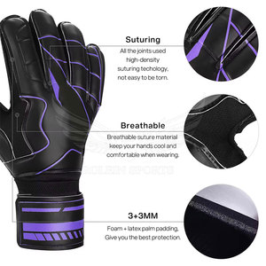 Nouveauté : Gants de gardien de but en cuir de haute qualité avec sangle de poignet réglable, imperméables et anti-UV - Service OEM - Product Image 2