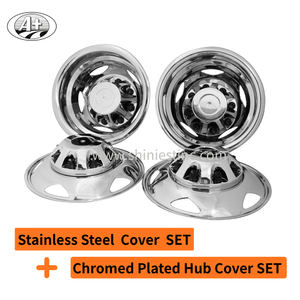 Ensemble de caches-moyeu en plastique chromé A+ US 17 pouces avec 8 goujons à visser pour Chevrolet Silverado et Sierra 3500HD 2011 et plus - Product Image 2