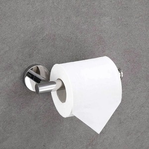 Wall Mounted Metal Toilet Paper Holder Rust Resistant Minimalist Bathroom <b>Storage</b> <b>Rack</b> Single Tier - Product Image 5