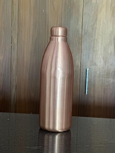 Pure Copper Water <b>Bottle</b> Brushed Finish Leak Proof Ayurvedic Drinking <b>Bottle</b> Reusable Copper <b>Flask</b> Home Office Corporate Gift - Product Image 5