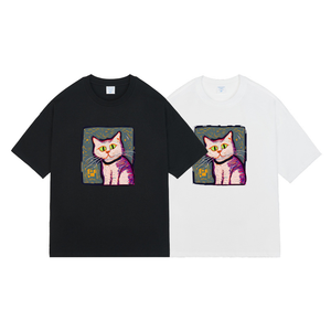 Camiseta de Hombre al por Mayor, Estilo Urbano, Hombros Caídos, 100% Algodón, Transpirable, de Secado Rápido, Corte Holgado, con Estampado Personalizable - Product Image 4