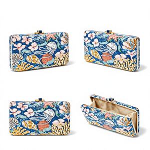 Bolso de mano con cuentas hecho a mano con diseño de vida marina, bolso de lujo clásico y moderno para mujer, ideal para fiestas nocturnas y bodas. - Product Image 2