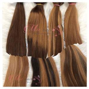 วิกต่อผมมนุษย์ชาวเรมี่บริสุทธิ์ของผู้หญิงผมสีน้ำตาลดำ - Product Image 6