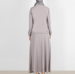 <b>Plain</b> Navy Blue Traditional Islamic Modest Unisex Tracksuits 2Pcs Sets Wash Breathable Elongated Tall <b>Hoodie</b> Modest Track Suits - Product Image 4