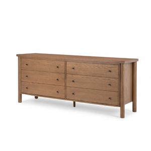 Cómoda Moderna de Madera Maciza Ecológica y Duradera con Seis Cajones, Estilo Escandinavo, Mueble de Almacenamiento para Dormitorio - Product Image 2