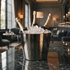 Cubo de Hielo Moderno de Acero Inoxidable para Enfriar Cerveza y Vino, para Fiestas, Capacidad de 5L, Estilo Europeo, Suministros para Hostelería - Product Image 2