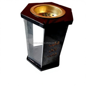 Diseño de Lujo, Celebración del Ramadán Kareem, Exclusivo Madkhan Real de Madera con Resina, Fragancia Religiosa Árabe de Sándalo para el Hogar - Product Image 1