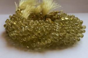 Perles de pierres précieuses en quartz citron naturel AAA, facettées, forme goutte, 5x7 à 6x8 mm, 8 pouces, jaune vif, fournitures pour la fabrication de bijoux - Product Image 3