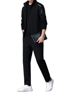 Men's Vintage Sports Gym <b>Tracksuit</b> Set Elastic Printed Breathable Sweatsuits Solid Style for Autumn Sports <b>Tracksuits</b> - Product Image 2