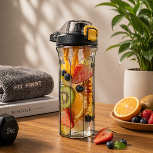 Gym Smoothie & Protein <b>Shaker</b> <b>Bottle</b> | BPA-Free Plastic <b>Shaker</b> <b>Bottle</b> with Secure Lock, Easy Mix & Carry Loop - Product Image 1