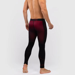 <b>Men</b> Slim Fit Elastic Waisted Leggings Maroon Color Athletic Gym <b>Tights</b> <b>Men</b> Plain Printed Sports <b>Compression</b> Pant <b>Men</b> Leggings - Product Image 3