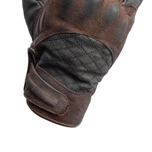 Gants en cuir pour hommes, à doigts entiers, pour le cyclisme en hiver, fermeture à boucle, marron - Product Image 3
