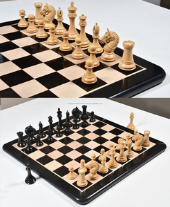 Jeu d'échecs en corne fait à la main de qualité supérieure avec des pièces complexes en cuir opulent plateau en vinyle pour les jeux de société - Product Image 3