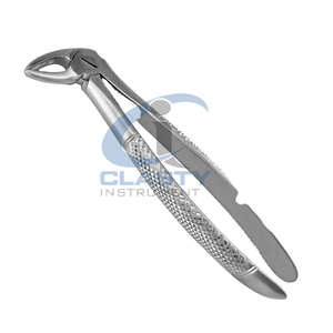 Forceps dentaires de qualité supérieure, argentés, avec poignée moletée, instrument manuel d'extraction dentaire, outil chirurgical de classe I - Product Image 3