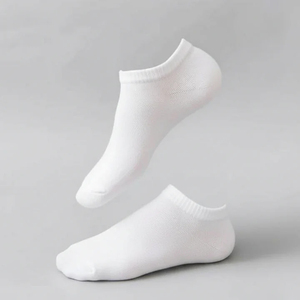 Chaussettes pour hommes avec logo personnalisé, couleur unie, tricotées, à revers, coupe régulière, respirantes, pour un usage quotidien - Product Image 6