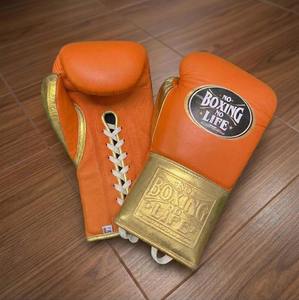 Guantes de Entrenamiento de Boxeo Personalizados Profesionales, Estilo Mexicano, Sin Boxeo No Hay Vida, de Cuero Vacuno Premium, para MMA, Sanda y Kick Boxing, con Cordones - Product Image 3