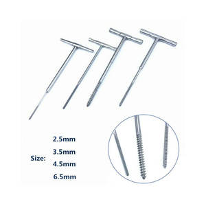 Ensemble d'instruments chirurgicaux orthopédiques à poignée en T pour tapotement osseux 2.5mm 3.5mm 4.5mm 6.5mm, manuel, en acier inoxydable de classe I - Product Image 1
