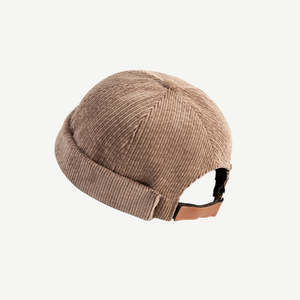 Gorro Docker de Pana Personalizado, Sin Visera, Transpirable, Impermeable, Estilo Vintage, con Borde Enrollado, Correa Ajustable, Gorro Beanie, Venta al Por Mayor OEM, Unisex - Product Image 1