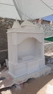 White Marble Temple <b>Mandir</b> Home Hand Carved Vertical Pattern Pooja <b>Mandir</b> Uttar Pradesh - Product Image 3