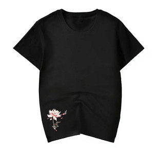 T-shirts brodés de couleur unie à bas prix, vente en gros de t-shirts brodés, nouveaux arrivages de t-shirts brodés - Product Image 1