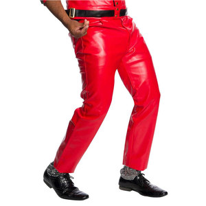 Pantalones de Cuero para Hombre, Elegantes, Corte Recto, Premium, Ligeros, Color Oscuro, Suaves, Cómodos, Duraderos, Diseño Casual y a la Moda - Product Image 1