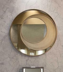 Modern <b>Round</b> <b>Wall</b> <b>Mirror</b> Brass Frame Decorative Circular Design for Home Interior Iron <b>Mirror</b> for Home Interior - Product Image 2