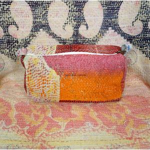 High Demanded Custom Cotton kantha Quilted Handmade 3 Pouch Sets Women Makeup Cosmetic Bag Gift For women - Product Image 5