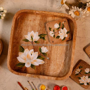 Plateau en bois traditionnel de qualité supérieure, best-seller, écologique, durable, fait à la main, décoration de cuisine, décoration de la maison, cadeau, fournisseur en gros - Product Image 2