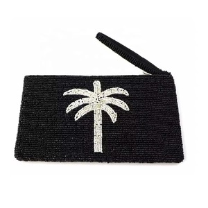 CRYSTAL CRAFT Designer Ethnic Beaded Coin Wallet Handmade Fashion Mini Purse for Ladies Cotton Embroidery Customizable Color - Product Image 2