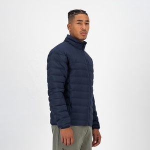 Chaqueta acolchada de invierno para hombre, azul marino, con cuello alto, cortavientos, con cremallera, transpirable, al por mayor, OEM. - Product Image 3