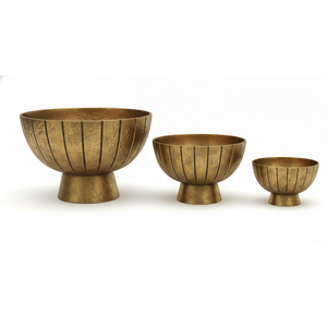 Pots de plantes en aluminium écologiques de haute qualité modernes, pot à pied en métal nervuré, pot à fleurs décoratif d'intérieur et d'extérieur - Product Image 3