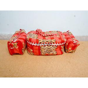 New Arrival Wholesale Handcrafted tiger printed Pure 100% Cotton Vanity Set Traveling Makeup Bag Cosmetic Organizer - Product Image 1