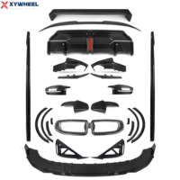 Kit carrosserie complet en fibre de carbone Xywheel V Style avec lèvre avant, jupes latérales, diffuseur arrière et spoiler pour BMW M2 M3 M4 G80 G82 G42 2021
