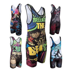 Combinaison de lutte unisexe confortable et respirante, équipement sportif avec tissu extensible 4 directions, tenue de performance légère - Product Image 1