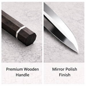 Couteau de chef en acier inoxydable, couteau japonais pour couper le poisson, lame ultra-affûtée, 10-11,9 pouces, style industriel écologique, manche en bois, OEM - Product Image 5