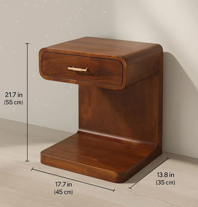 Table de chevet en bois de manguier de style européen pour chambre à coucher, décoration intérieure, hôtels, villas, fermes, appartements - Product Image 3