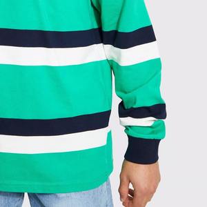 Maillots de rugby pour hommes style vintage OEM personnalisés, respirants, à rayures, manches longues, de haute qualité, pour équipe. - Product Image 6
