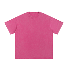 เสื้อยืดคอตตอนทรงโอเวอร์ไซส์สไตล์วินเทจแนวสตรีทแวร์ ใส่สบายทรงหลวม แขนสั้น ยูนิเซ็กส์ สำหรับฤดูร้อน - Product Image 5
